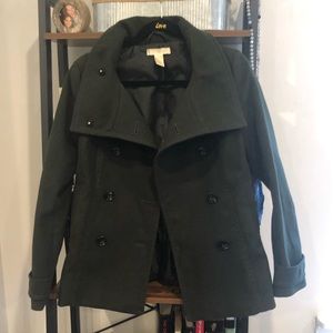 Hunter green pea coat